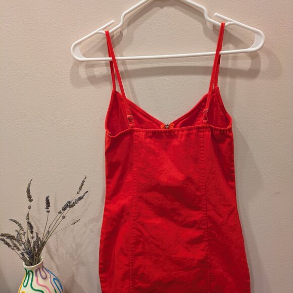 Small Red Zippered Dress - Picture 7 of 8